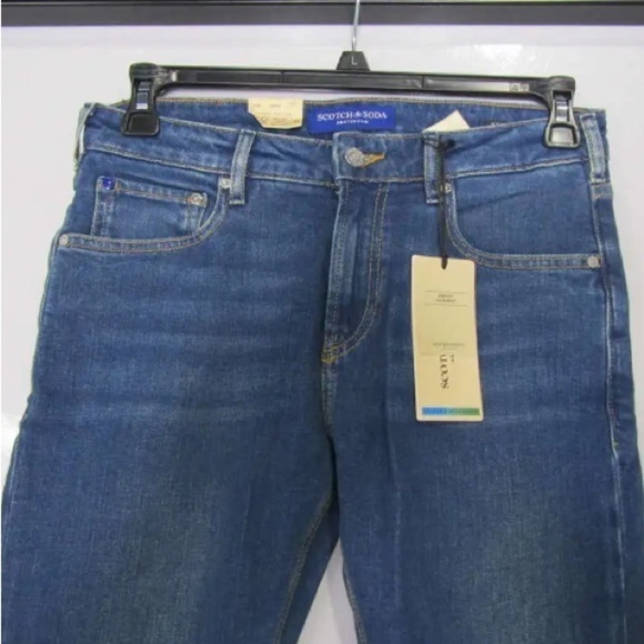 Scotch & Soda Men's US 28 x 32 Skim Slim Denim Jeans 0543 Medium  Blue NWT - Picture 3 of 6